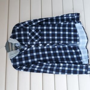Rue21 hooded plaid shirt top size small